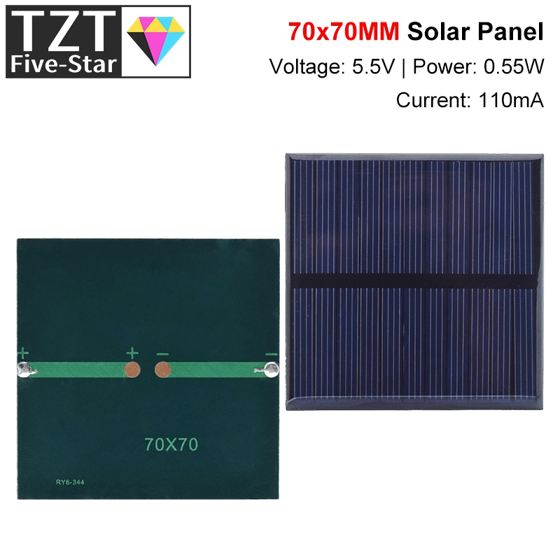 Solar Charger Panel Foldable - TZT 1/3 adet 5.5V 110mA güneş