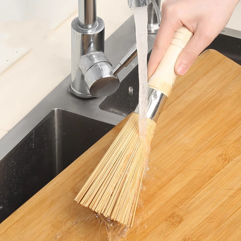 Dish Brush Bamboo - Doğal bambu Pot fırça uzun kolu