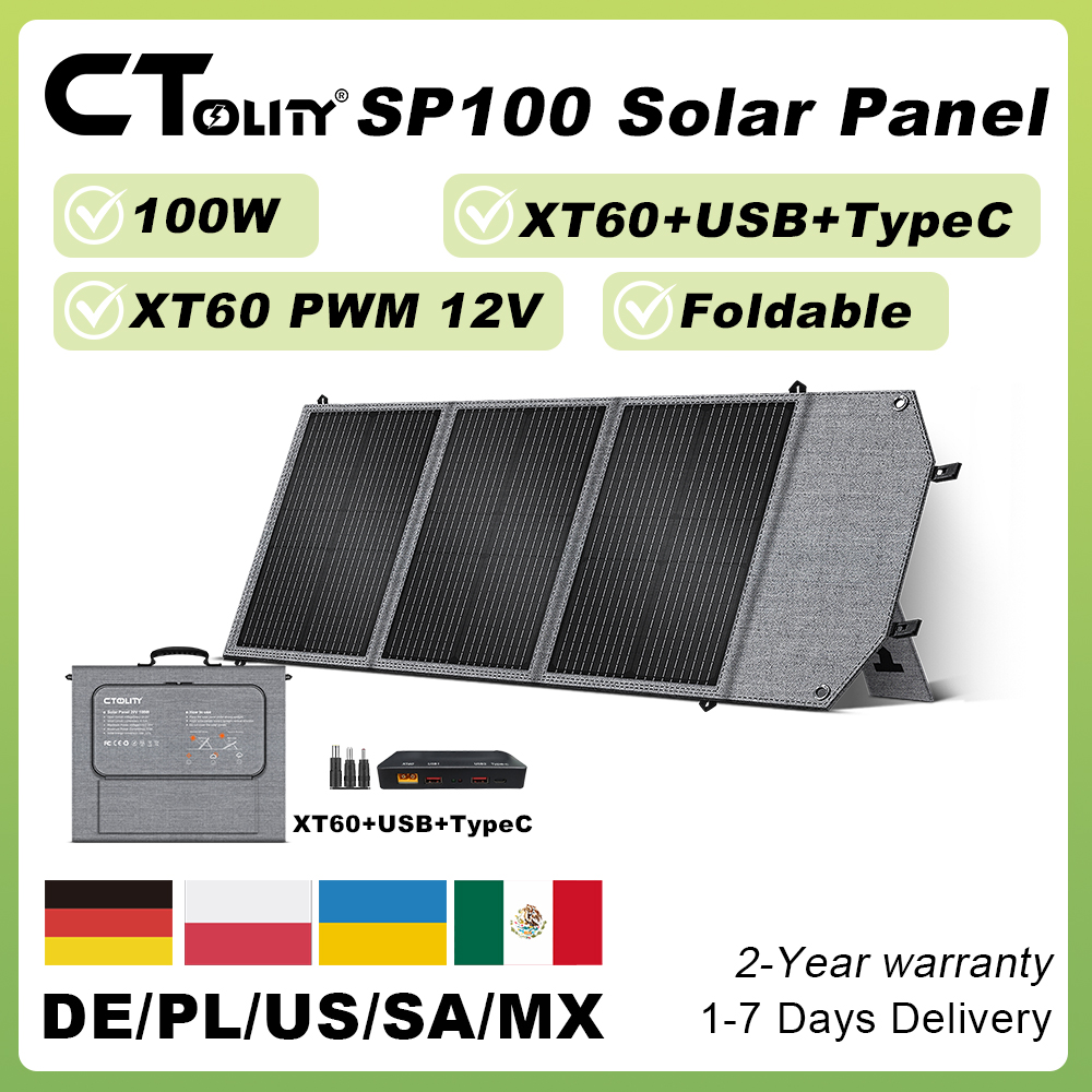 CTOLITY 100W Güneş Paneli, XT6 - Solar Charger Panel Foldable incelemesi ve fiyatı